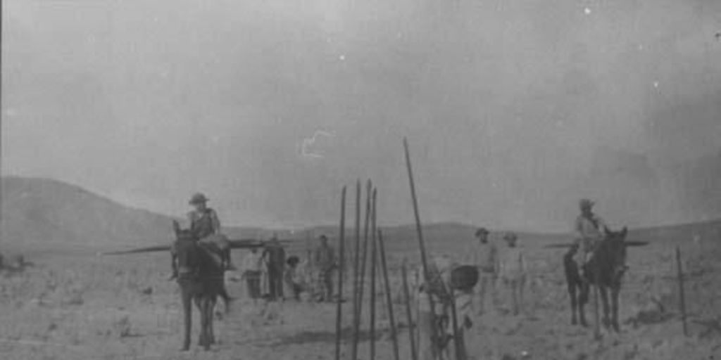Obreros del salitre catando, 1906