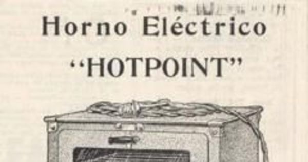 Aviso publicitario sobre hornos eléctricos, 1916