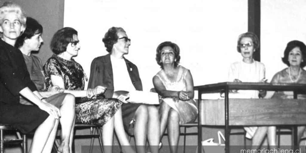Alicia Morel, Mónica Echeverría, Pepita Turina, Maité Allamand, Estela González, Ester Huneeus y Gabriela Yáñez,