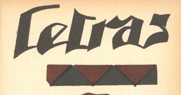 Letras, nos. 26/27, nov./dic. (1930): cubierta.