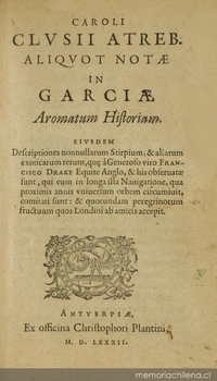 Aliquot notæ in Garciæ Aromatum Historiam