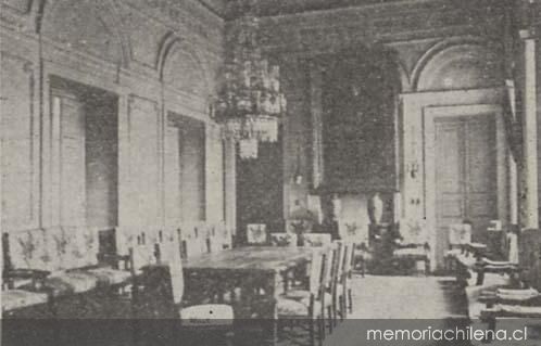 Salón de reuniones de El Mercurio, ca. 1918