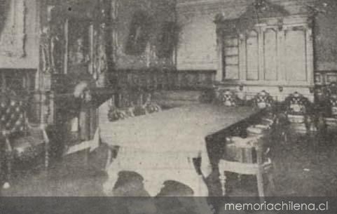 Sala de reuniones de El Mercurio de Valparaíso, ca. 1918