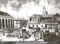 Plaza de Armas de Santiago, 1850
