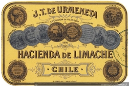 Marca de vino registrada por Carmen Quiroga de Urmeneta en Santiago, 1881.