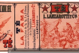 Té La Fama, marca registrada por los comerciantes L. Lanzarott y Cía., Santiago, 1894.
