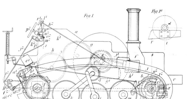 Patente de invención concedida a David Roberts para mejoras en máquinas de tracción, locomotoras y vehículos, Santiago, 1909.