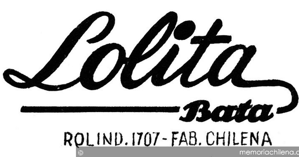 Lolita: marca inscrita por la Sociedad Anónima Manufacturera de Caucho, tejidos y cueros Catecu para calzados, 1974