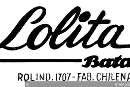 Lolita: marca inscrita por la Sociedad Anónima Manufacturera de Caucho, tejidos y cueros Catecu para calzados, 1974
