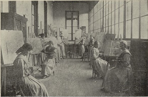 Sala de pintura, Liceo de señoritas "José Miguel Infante", 1913.
