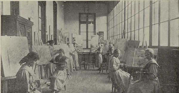 Sala de pintura, Liceo de señoritas "José Miguel Infante", 1913.