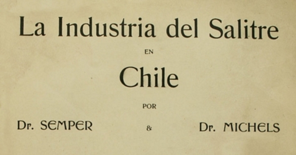 La industria del salitre en Chile