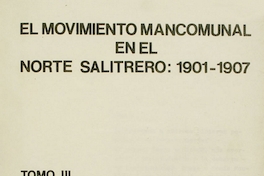 El movimiento mancomunal en el norte salitrero : 1901-1907