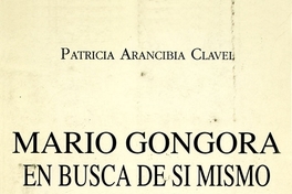 Mario Góngora: en busca de si mismo: 1915-1946