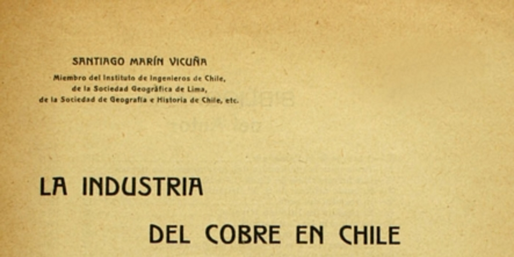 La industria del cobre en Chile
