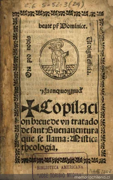 Copilación breve de un tratado de Sant Buenaventura que se llama Mística theologia