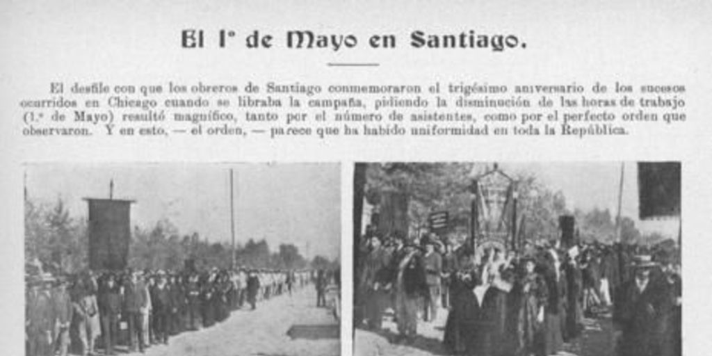 El 1° de Mayo en Santiago, 1907