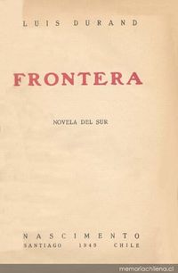 Frontera : novela del sur