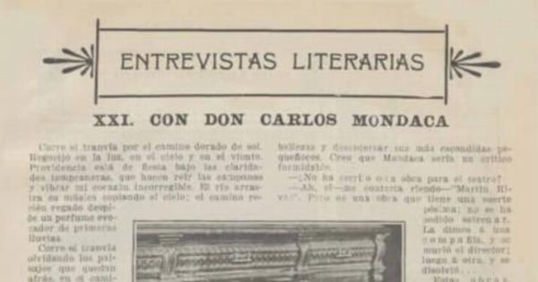 Entrevista literaria con don Carlos Mondaca