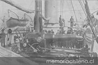 Marina de Guerra chilena en 1879 : célebre colisa de "La Magallanes".