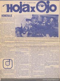 Hoja x ojo : n° 3, mayo 1984