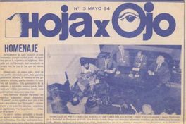 Hoja x ojo : n° 3, mayo 1984