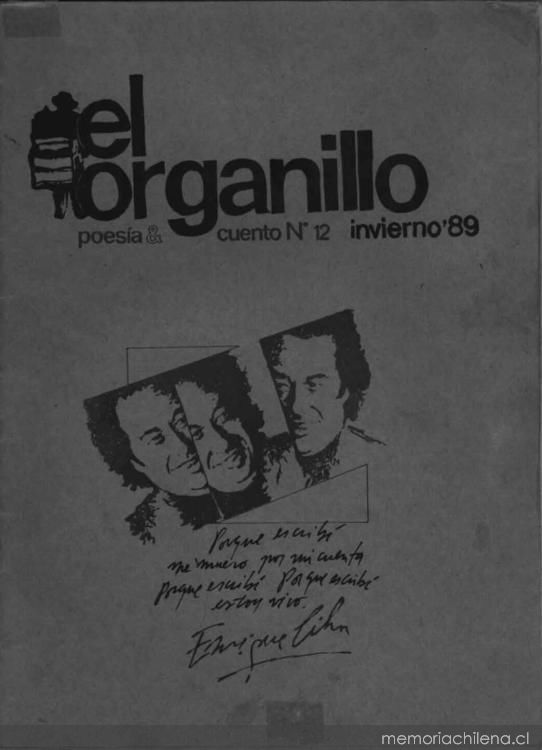 El Organillo : poesía y cuento : n° 12, invierno 1989