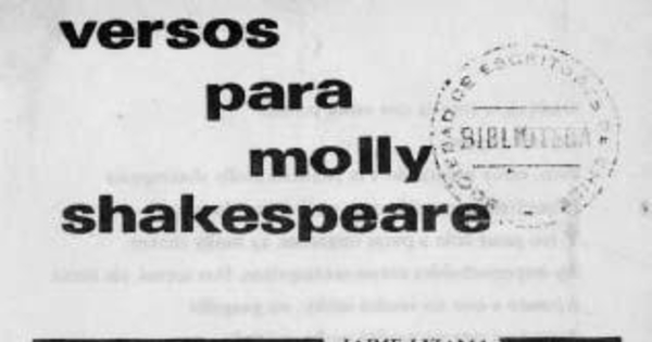 Versos para Molly Shakespeare