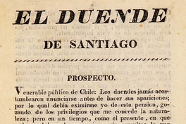 El Duende de Santiago: n° 1-19, 22 de junio al 14 de diciembre de 1818