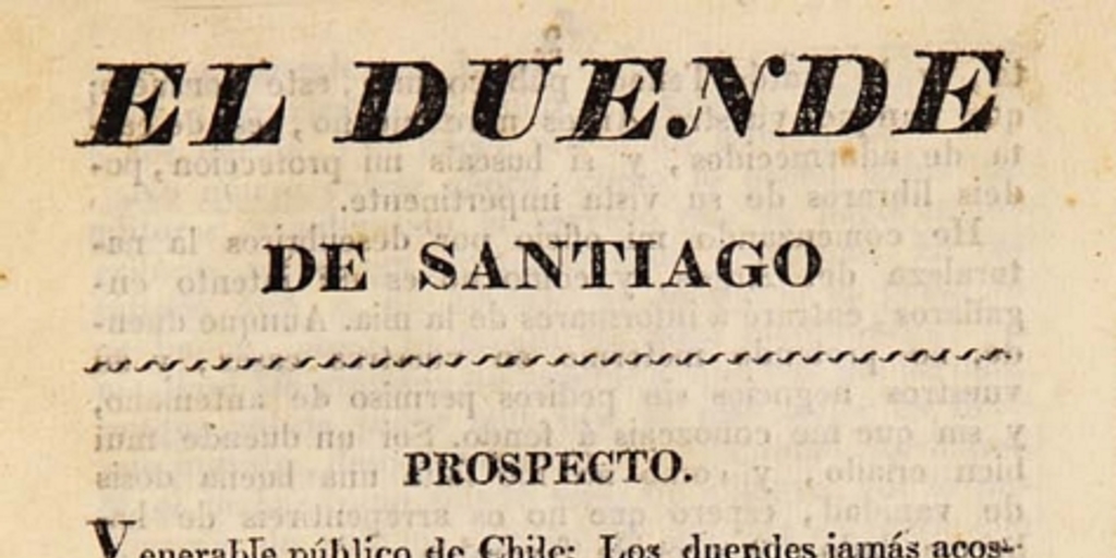 El Duende de Santiago: n° 1-19, 22 de junio al 14 de diciembre de 1818