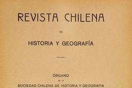 Revista chilena de historia y geografía: año II, tomo IV, n° 8, 1912