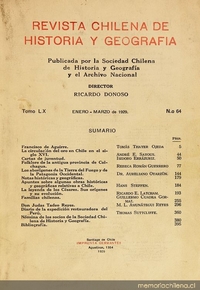 Revista chilena de historia y geografía: tomo LX, n° 64, enero-marzo de 1929