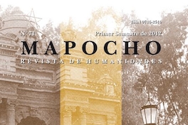 Mapocho: n° 71, primer semestre de 2012