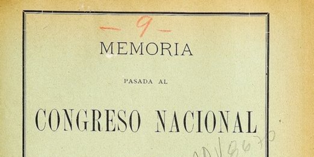 Memoria pasada al Congreso Nacional sobre el Ferro-carril Trasandino por Tinguiririca