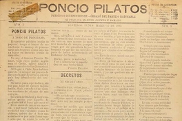 Poncio Pilatos: año 1, n° 1-161, 27 de marzo de 1893 a 28 de julio de 1894
