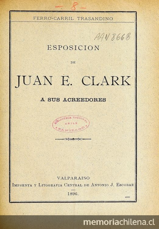 Esposición de Juan E. Clark a sus acreedores