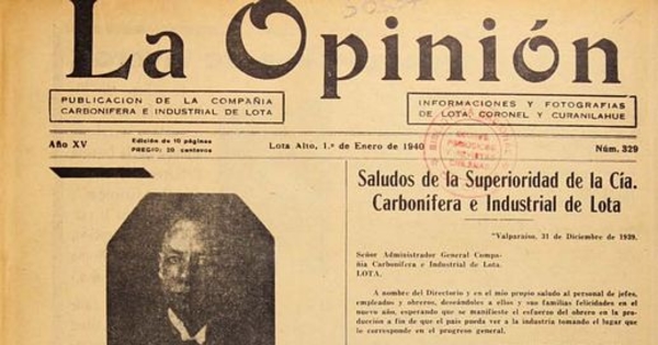 La Opinión: año 15-20, n° 329-388, 1 de enero de 1940 a diciembre de 1944