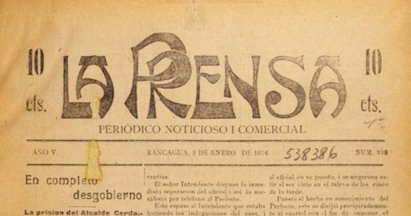 La Prensa: año 3, n° 338-368, 2 de enero a 30 de julio de 1916