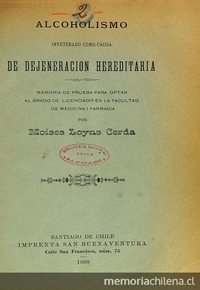 Alcoholismo inveterado como causa de dejeneración hereditaria