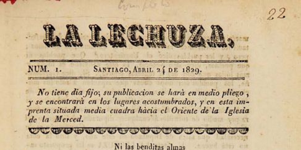 La Lechuza: n° 1-2, 24-29 de abril de 1829