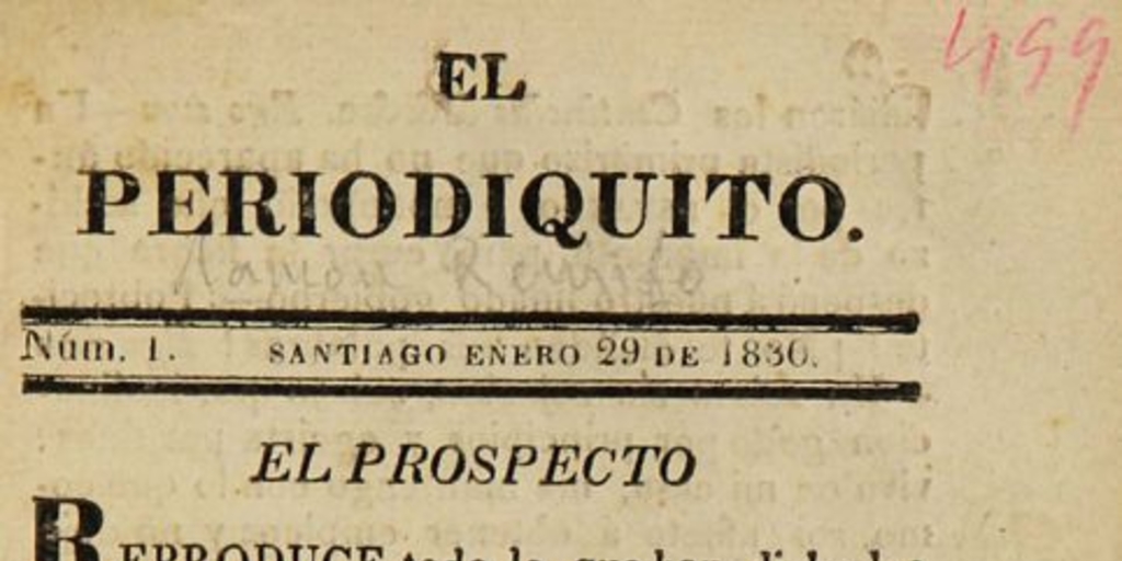 El Periodiquito: n° 1-5, 29 de enero a 6 de abril de 1830