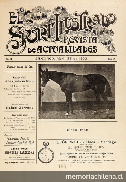 El Sport ilustrado: año 2, n° 72-99, 26 de abril a 27 de diciembre de 1903