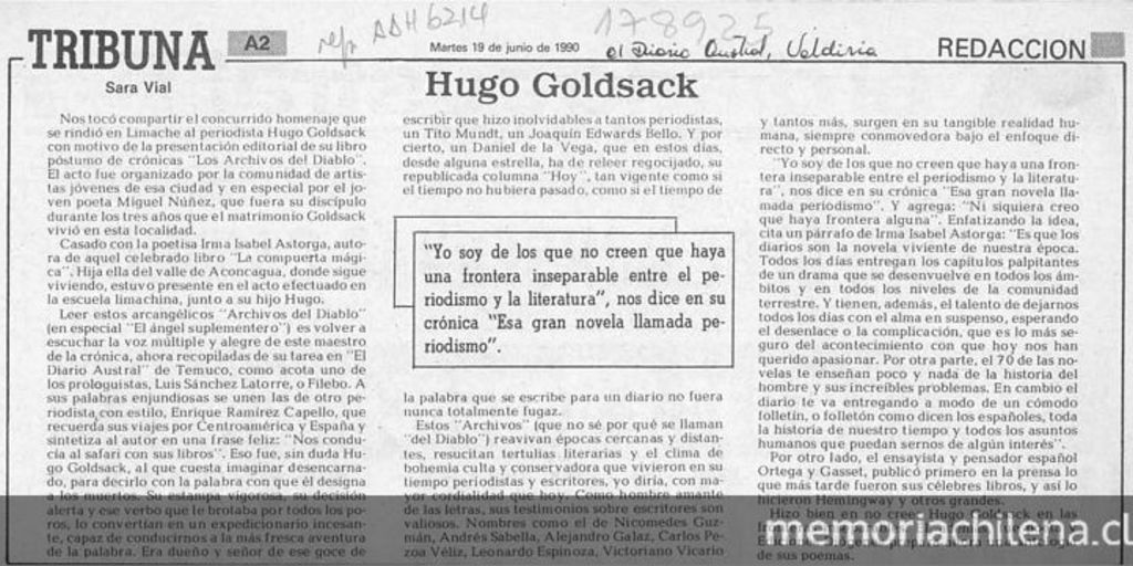 Hugo Goldsack