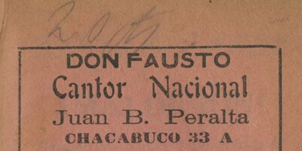 Don Fausto : cantor nacional