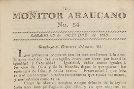 Monitor araucano n° 84: Concluye el discurso del núm. 82