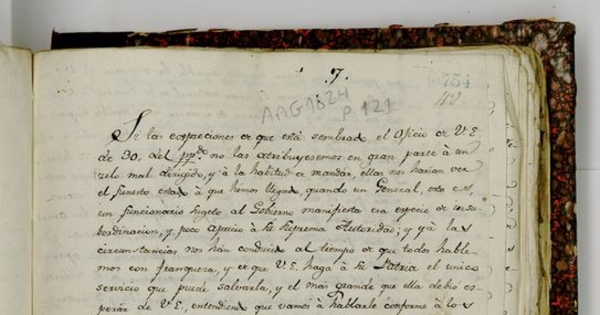 [Carta] 1813 Nov. 9, Talca [a] Exmo. Gral. en Gefe del Exercito Restaurador Dn. Jose Miguel de Carrera [manuscrito]