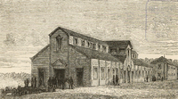 Plaza de abastos de Puerto Montt, Chile ilustrado (1872).