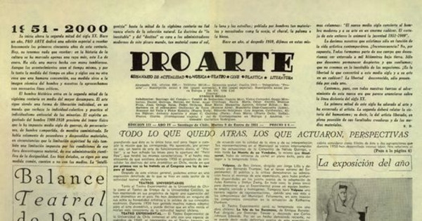 Pro Arte: n° 121-150 (9 ene. - 27 dic. 1951)