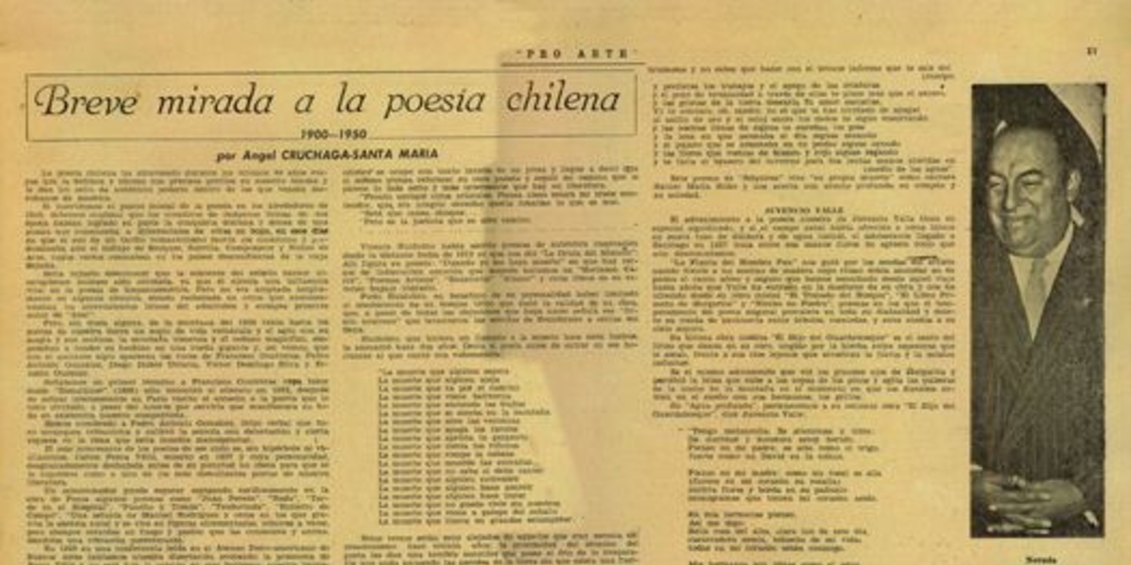 Breve mirada a la poesía chilena