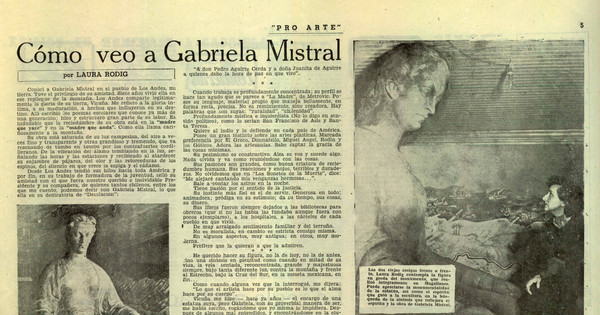 Cómo veo a Gabriela Mistral